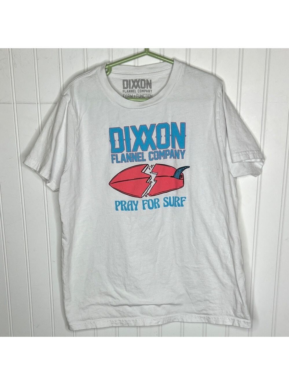 DIXXON White and Red Surf Tee